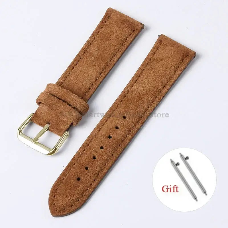 Amazfit Leather Watch Strap Vintage Suede Quick Release - Handmade Stitching