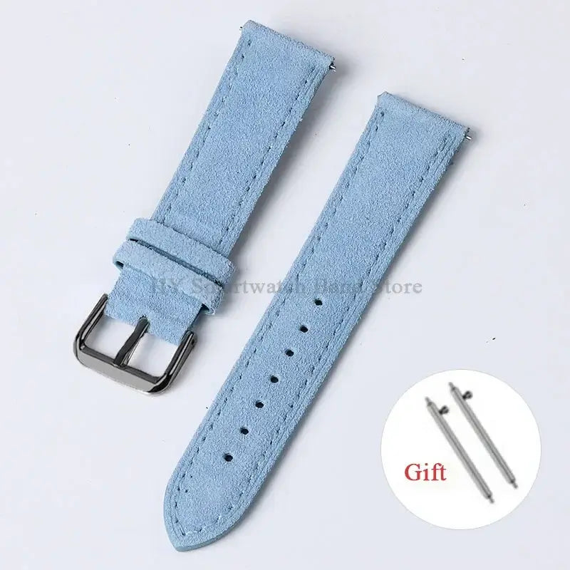 Amazfit Leather Watch Strap Vintage Suede Quick Release - Handmade Stitching