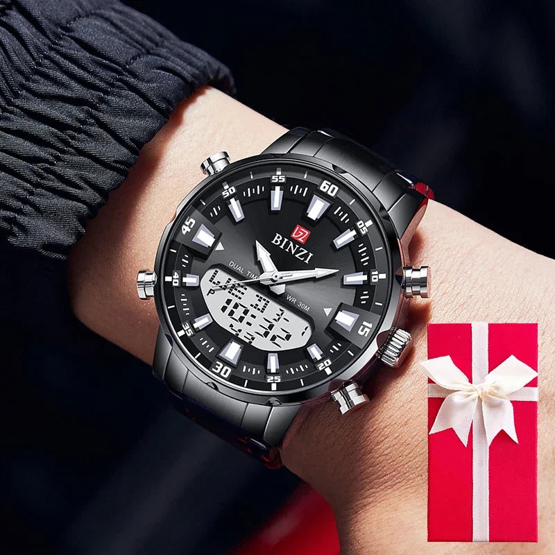 Men’s Analog-Digital Quartz Dress Watch with Chronograph