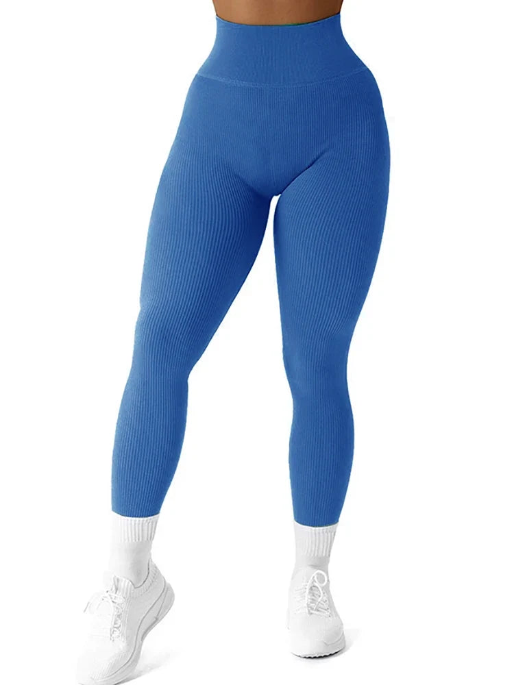 Autumn Sexy Gym Leggings Women High Waist Skinny Stretch Fitness Leggings Exercise Activewear Running Outdoors Fashion Thread
