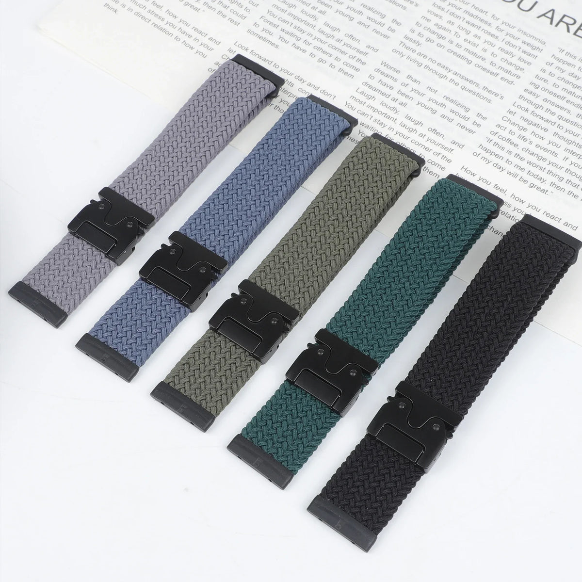 Fitbit Sense 1–2 / Versa 3–4 Braided Parachute Buckle Band