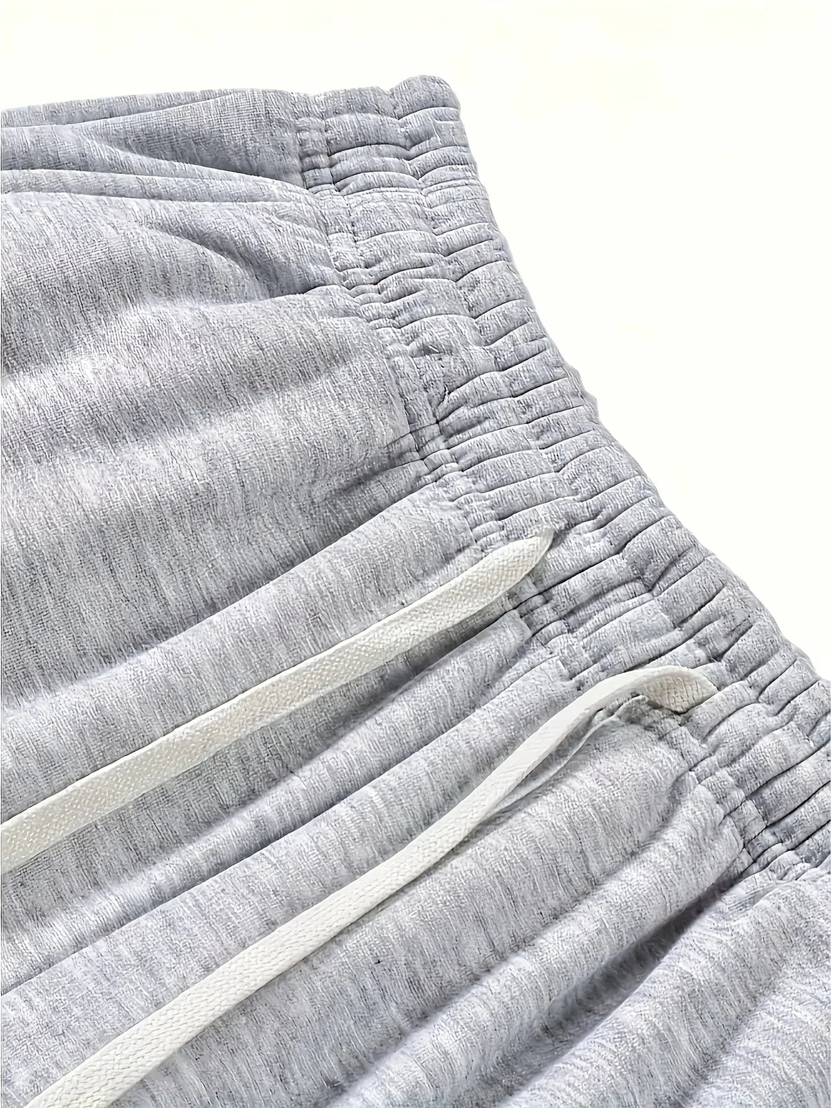 Men's heavy breathable sports jogging pants elastic drawstring waist loose straight casual trousers thick men's sweater pants