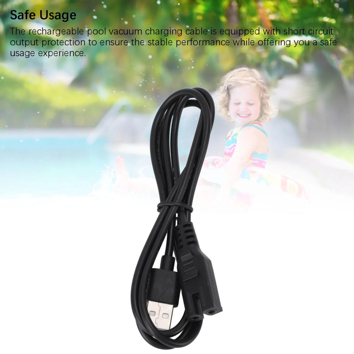 Cable de carga para aspiradora de piscina, PVC de carga rápida, cable de carga USB para aspiradora de piscina 28620 28620E CL1704, aspiradora de piscina portátil recargable