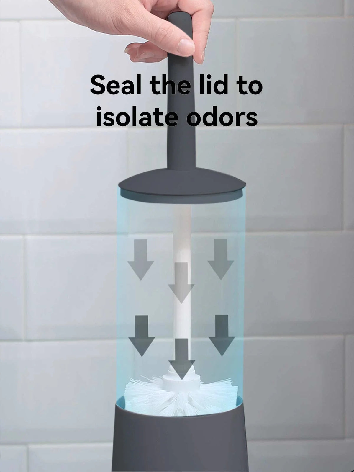 Cepillo de Inodoro de Plástico con Base, Cepillo de Limpieza de Inodoro de Mango Largo para WC, Accesorios de Baño, Herramientas de Limpieza