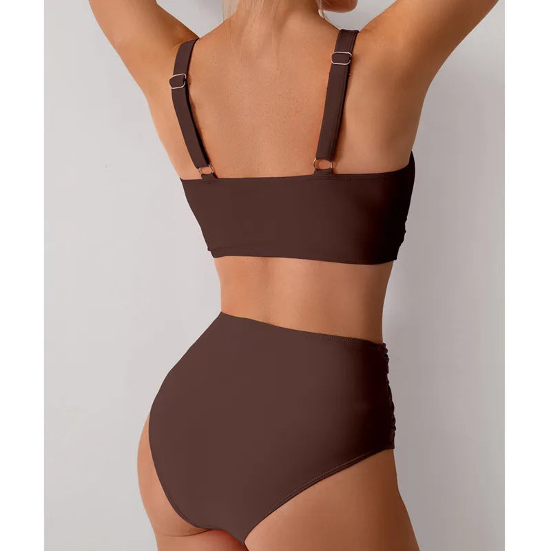 Summer Sexy Bikinis Push Up Swimsuits Women Swimwear For Female Beach Swim Wear Bathing Suits High Waist Bikini Set Pool Bather