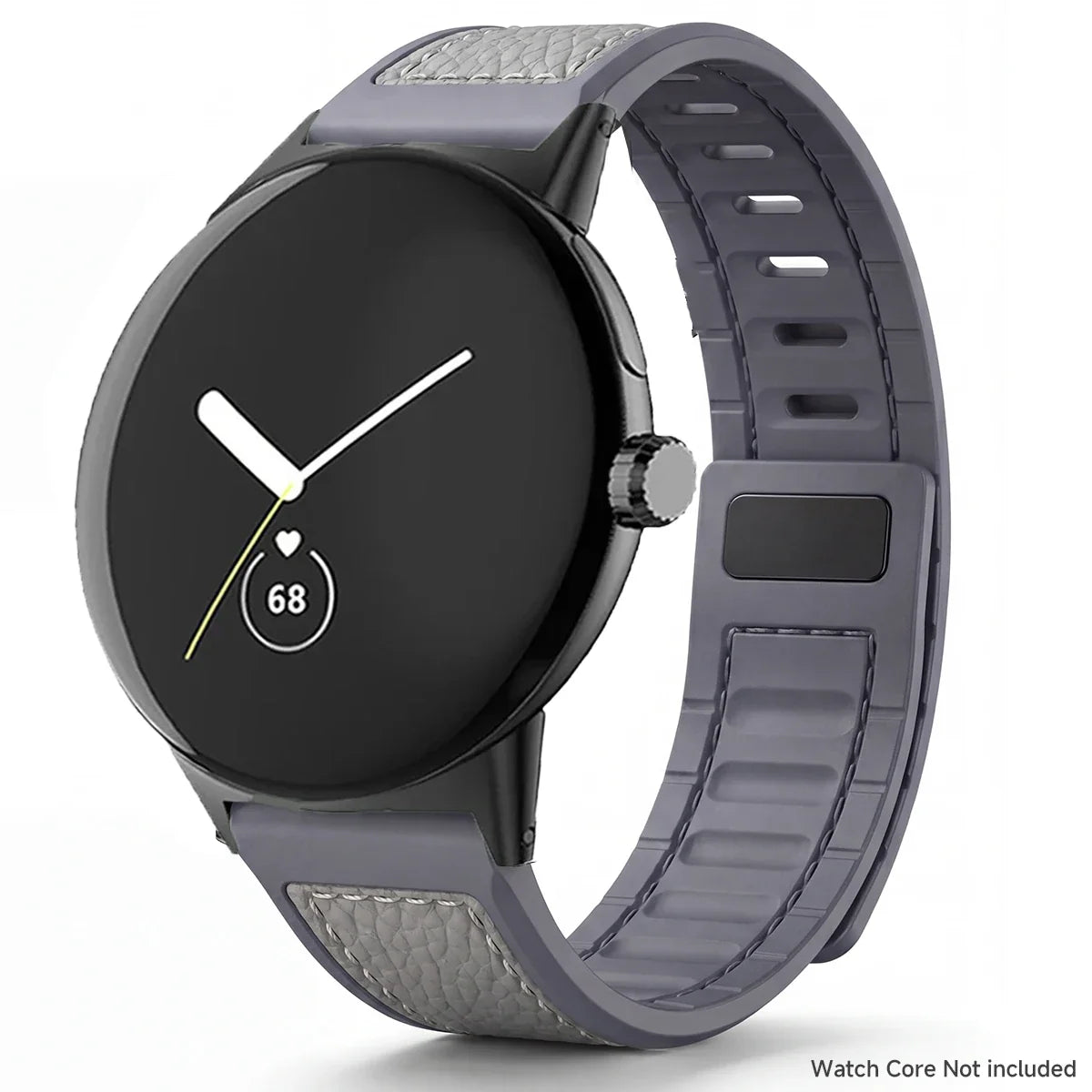 Google Pixel Watch 45mm Magnetic Litchi Leather Band