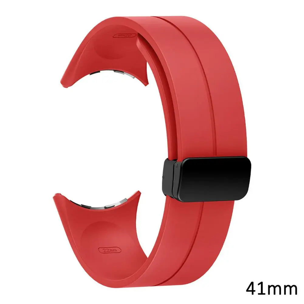 Google Pixel Watch Magnetic Silicone Folding Buckle Band