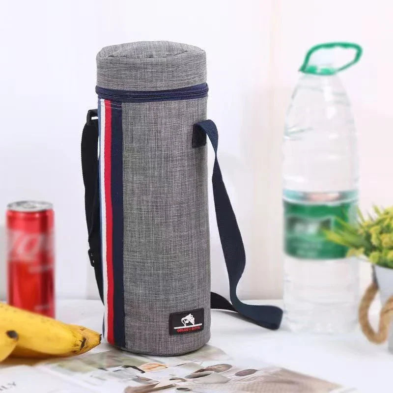 Bolsa Térmica Portátil con Correas de Transporte, Funda Aislante de Tela Oxford, Película de Aluminio, para Viajes, Camping, Mantiene las Bebidas Frías/Calientes