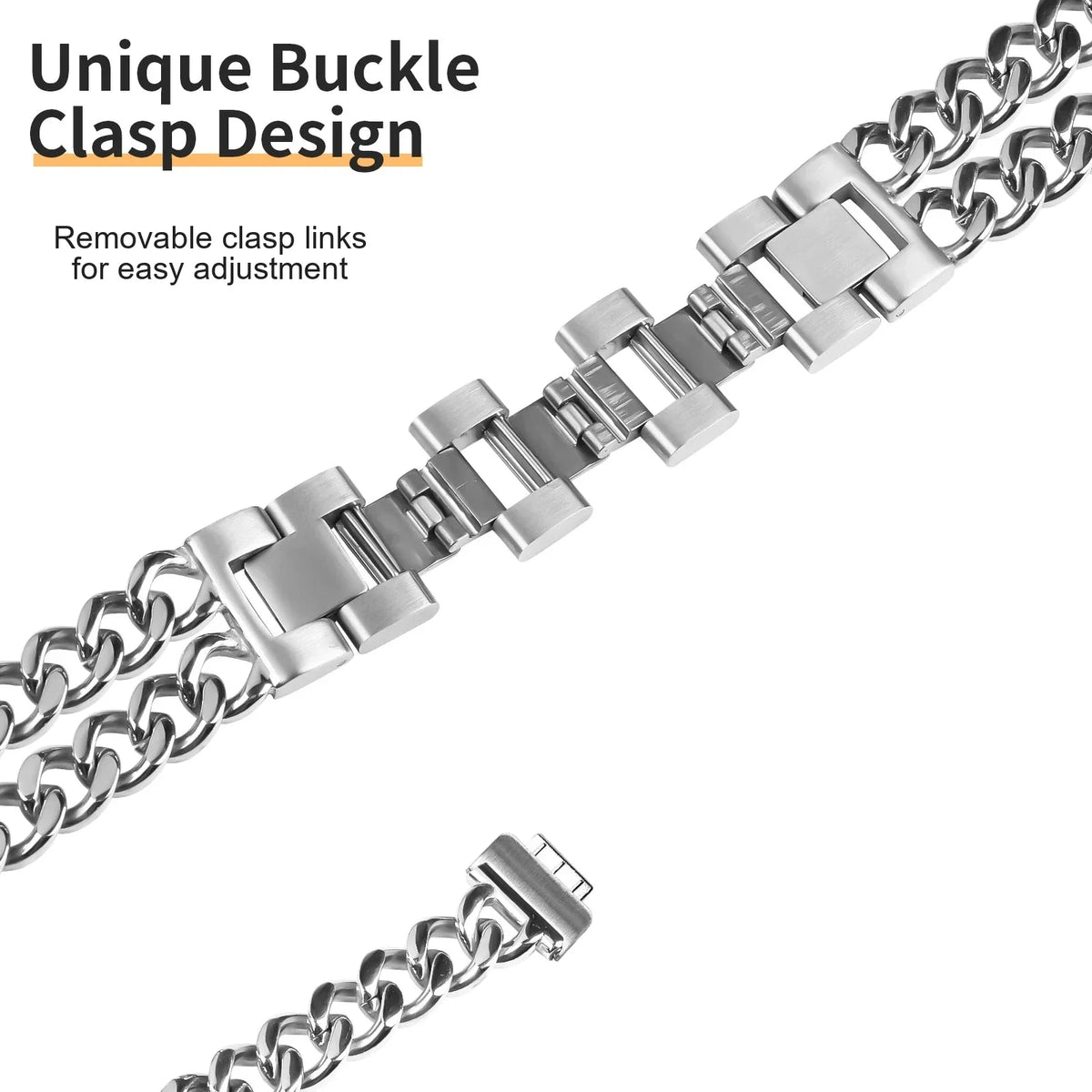 Fitbit Inspire & Ace Stainless Steel Double-Chain Bracelet