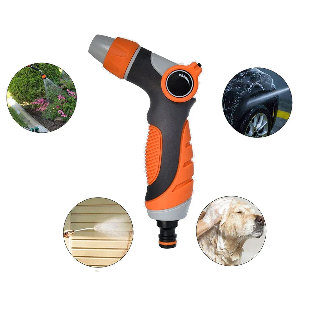 Pistola de agua a alta presión con control de pulgar, pulverizador de boquilla de manguera de agua con 10 modos, aspersor de jardín para lavado de alta resistencia y riego de jardines