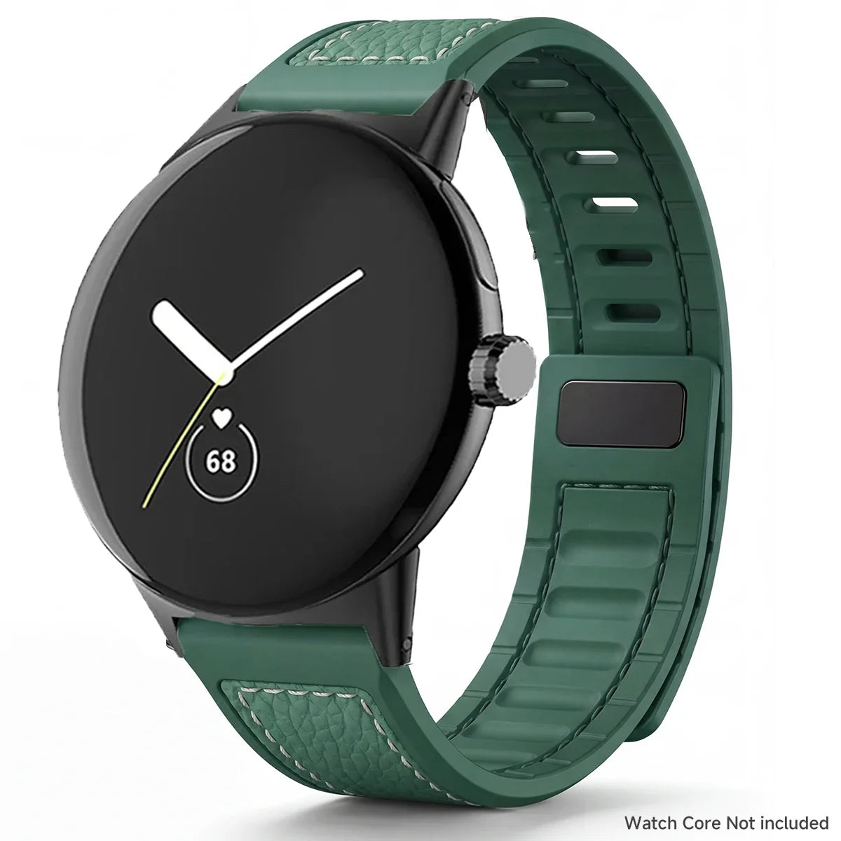 Google Pixel Watch 45mm Magnetic Litchi Leather Band