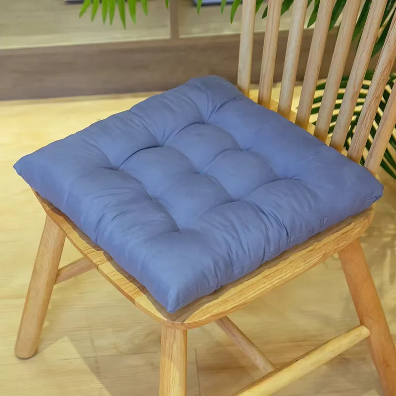 Cojín cuadrado de asiento de 40x40cm, cojines de interior con lazos, alfombrilla de silla suave, cómoda y antideslizante para escritorio de oficina YY098