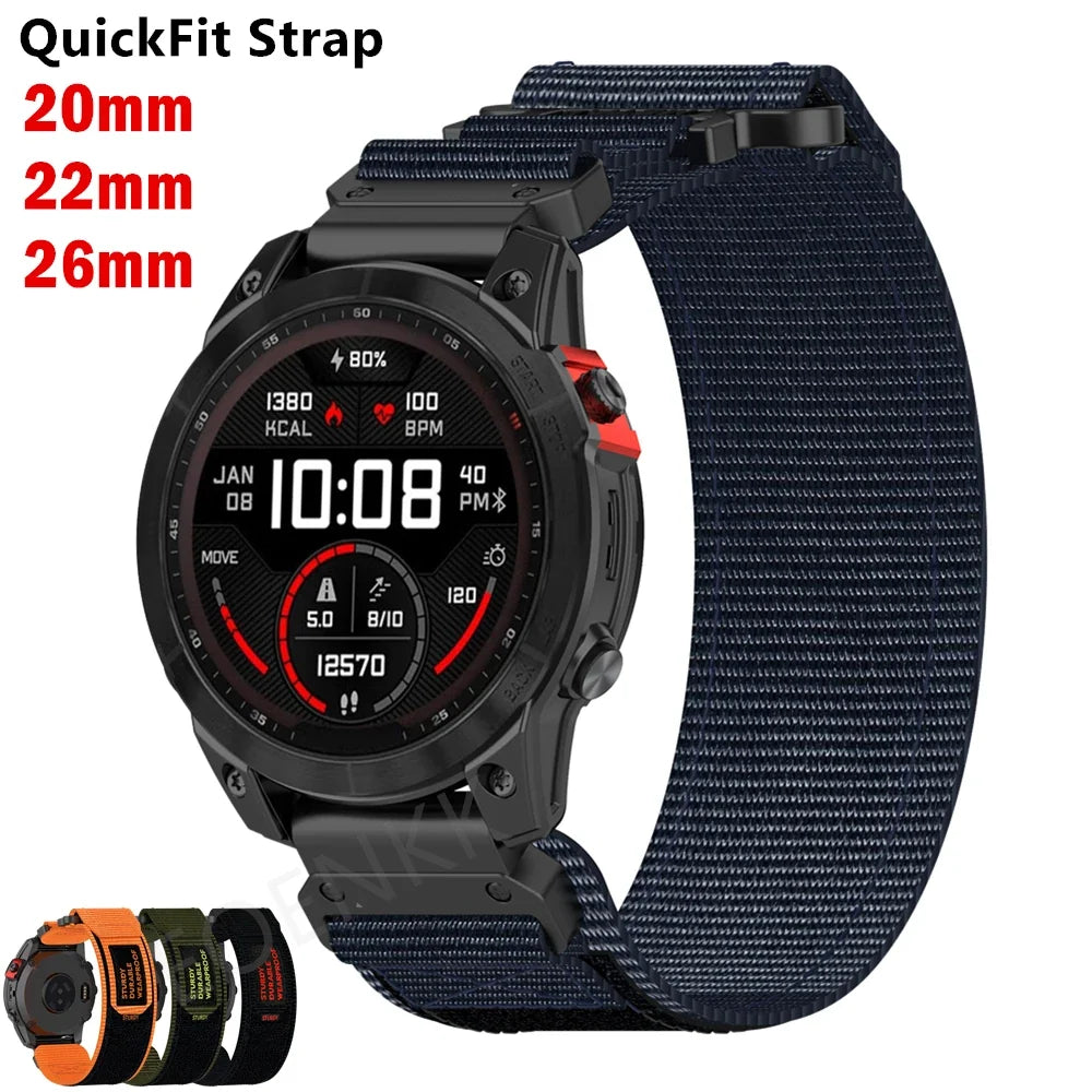 Garmin Braided Nylon Smartwatch Band - QuickFit Strap