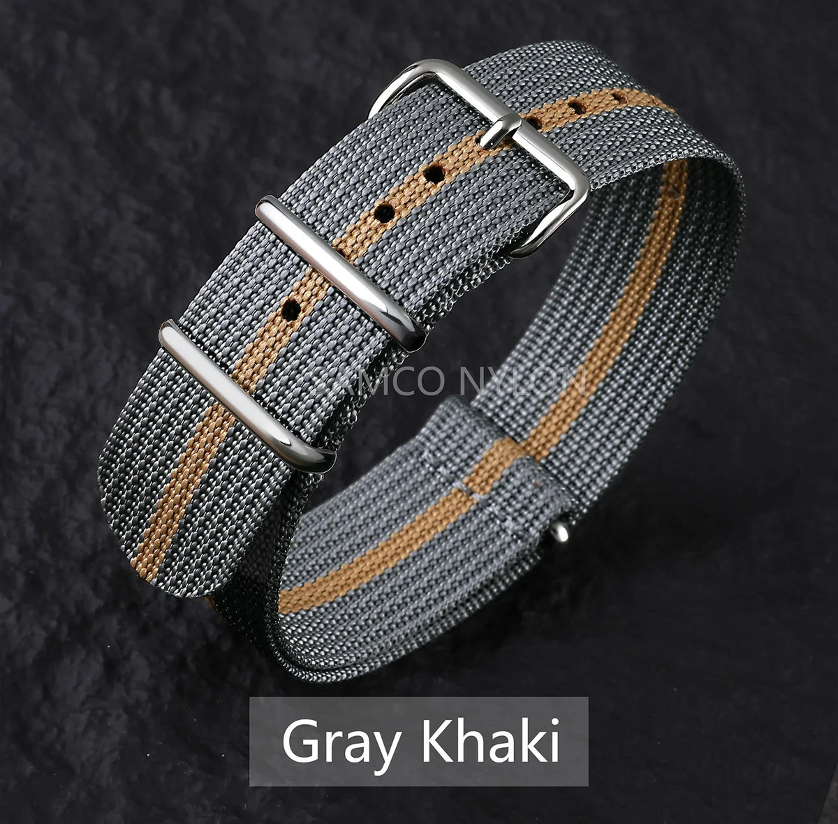 COROS Nylon Ribbed Watch Band For Smartwatch - Military Washable Strap
