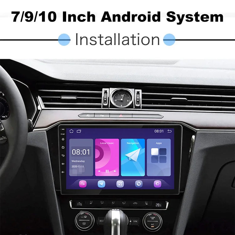 Car Touch Screen Display with Wireless CarPlay & Android Auto – 7/9/10 Inch
