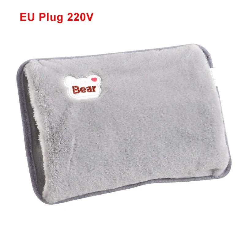 Electric Hand Warmer Portable Heated Gloves USB Warming Plush Hot Water Bottle Heating Water Bags Warm Hand Pocket for Winter