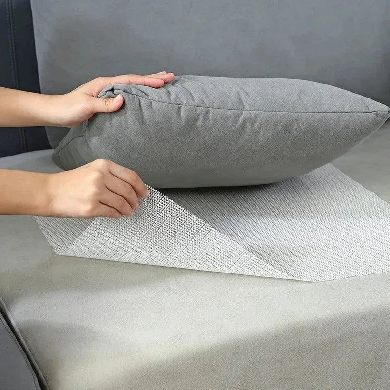 Antiskid Sheet Mattress Sofa Mat High quality PVC Floor Carpet Yoga Mat with Fixing Base Fabric Household Anti Slip Net Cloth ﻿