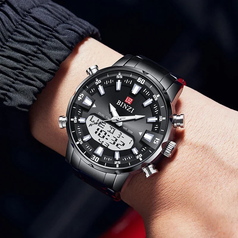 Men’s Analog-Digital Quartz Dress Watch with Chronograph