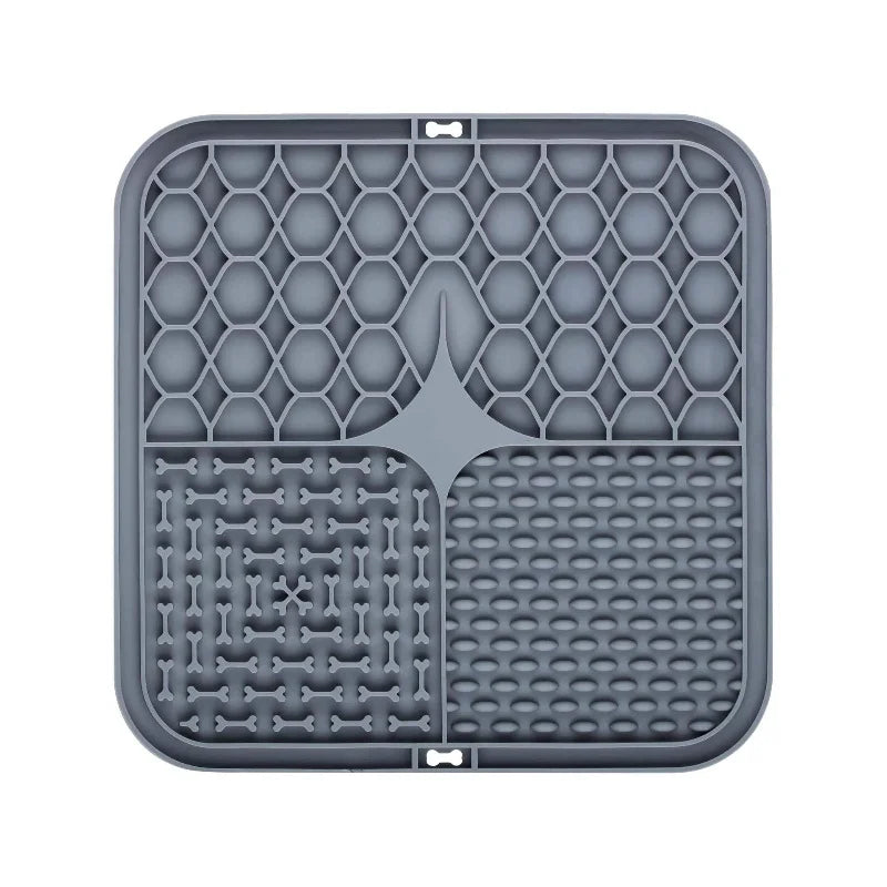 Silicone Dog Lick Mat with Suction Cups – Slow Feeder Lick Pad for Dogs