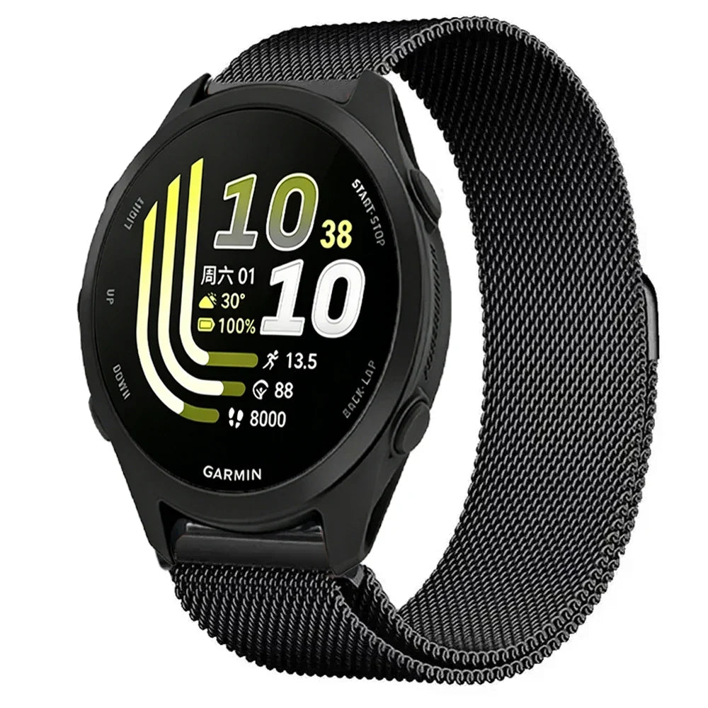 Garmin Milanese Smartwatch Band - Magnetic Metal Strap