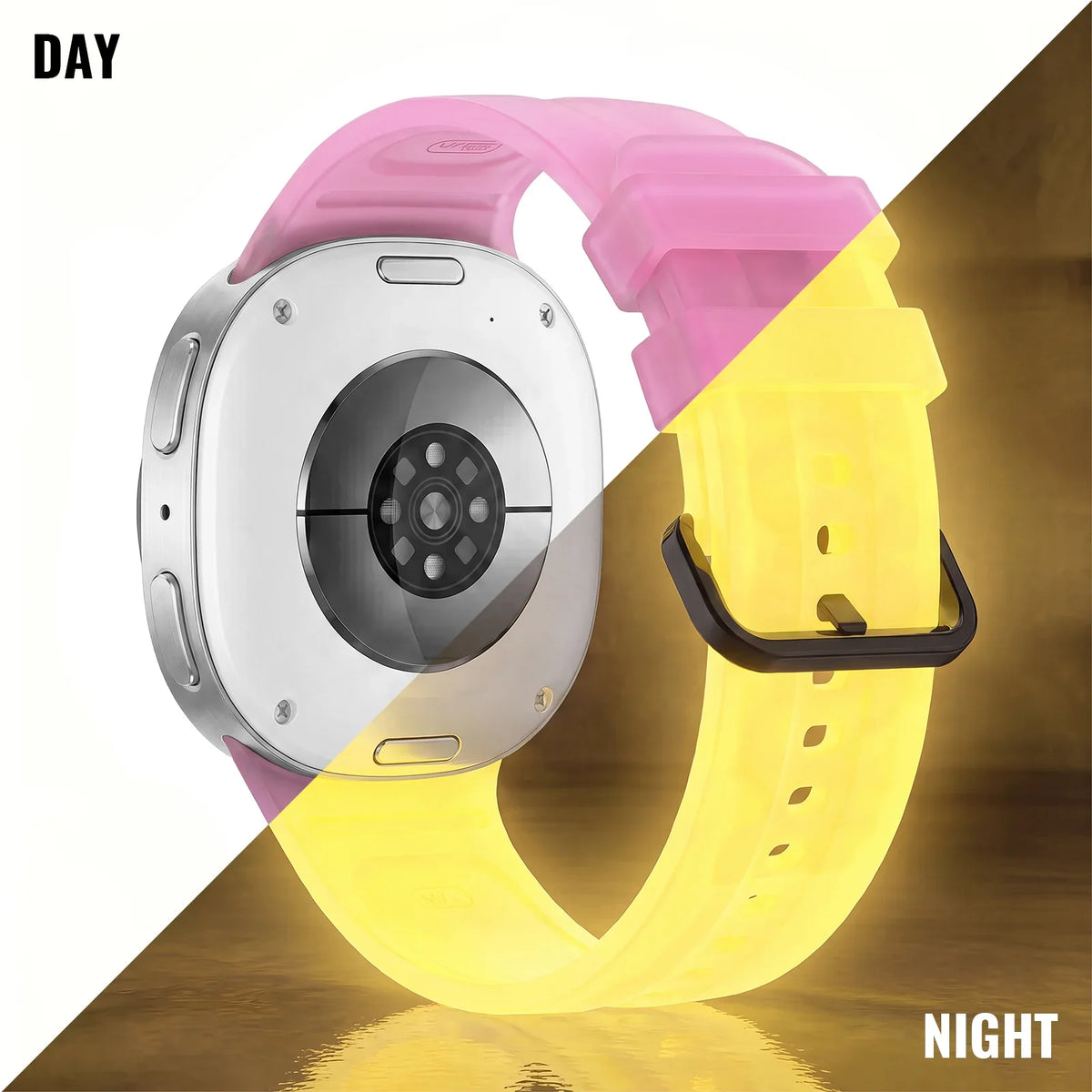 Samsung Galaxy Luminous Silicone Watch Band - Watch8/Watch8 Classic/Watch9 Neon Glow Strap