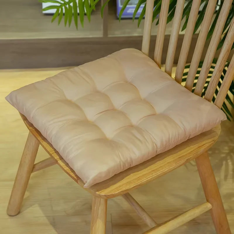 Cojín cuadrado de asiento de 40x40cm, cojines de interior con lazos, alfombrilla de silla suave, cómoda y antideslizante para escritorio de oficina YY098