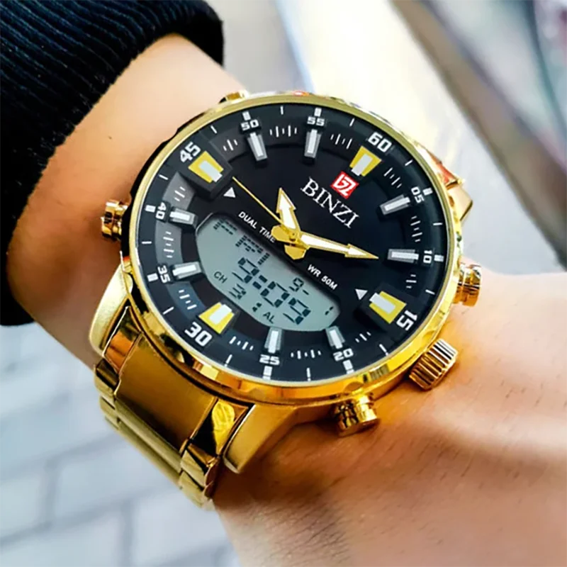 Men’s Analog-Digital Quartz Dress Watch with Chronograph