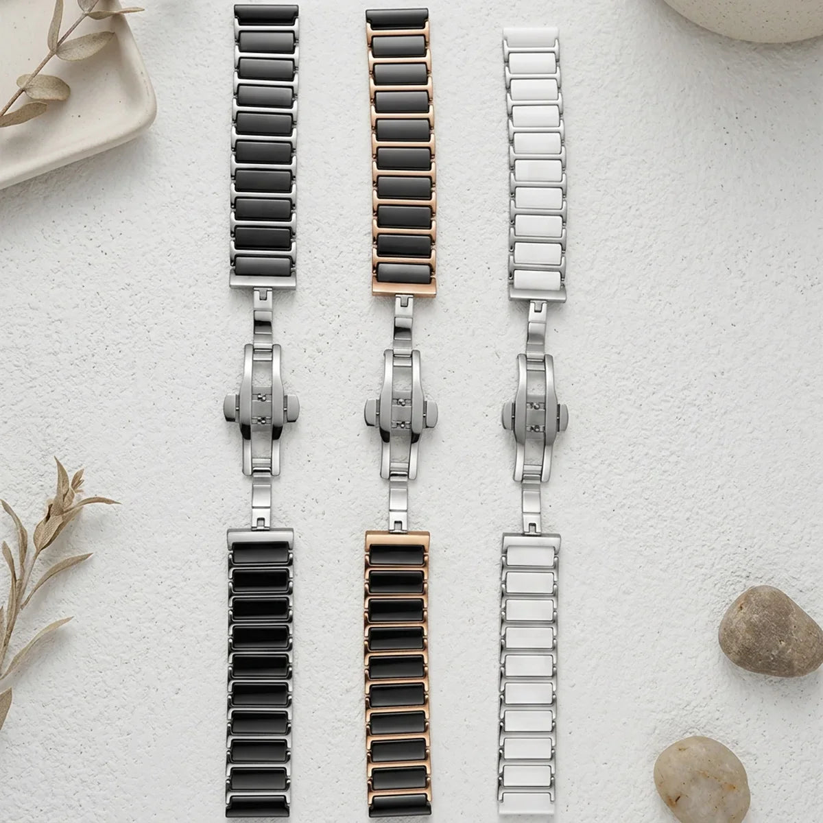 Google Pixel Watch Ceramic & Stainless Steel Bracelet Band