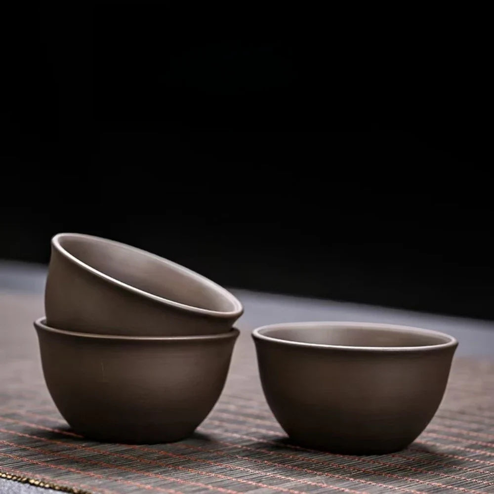 Juego de té de viaje portátil de cerámica, juego de té para acampar al aire libre, juego de una tetera y tres tazas