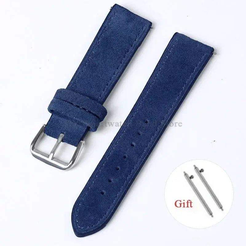 Amazfit Leather Watch Strap Vintage Suede Quick Release - Handmade Stitching