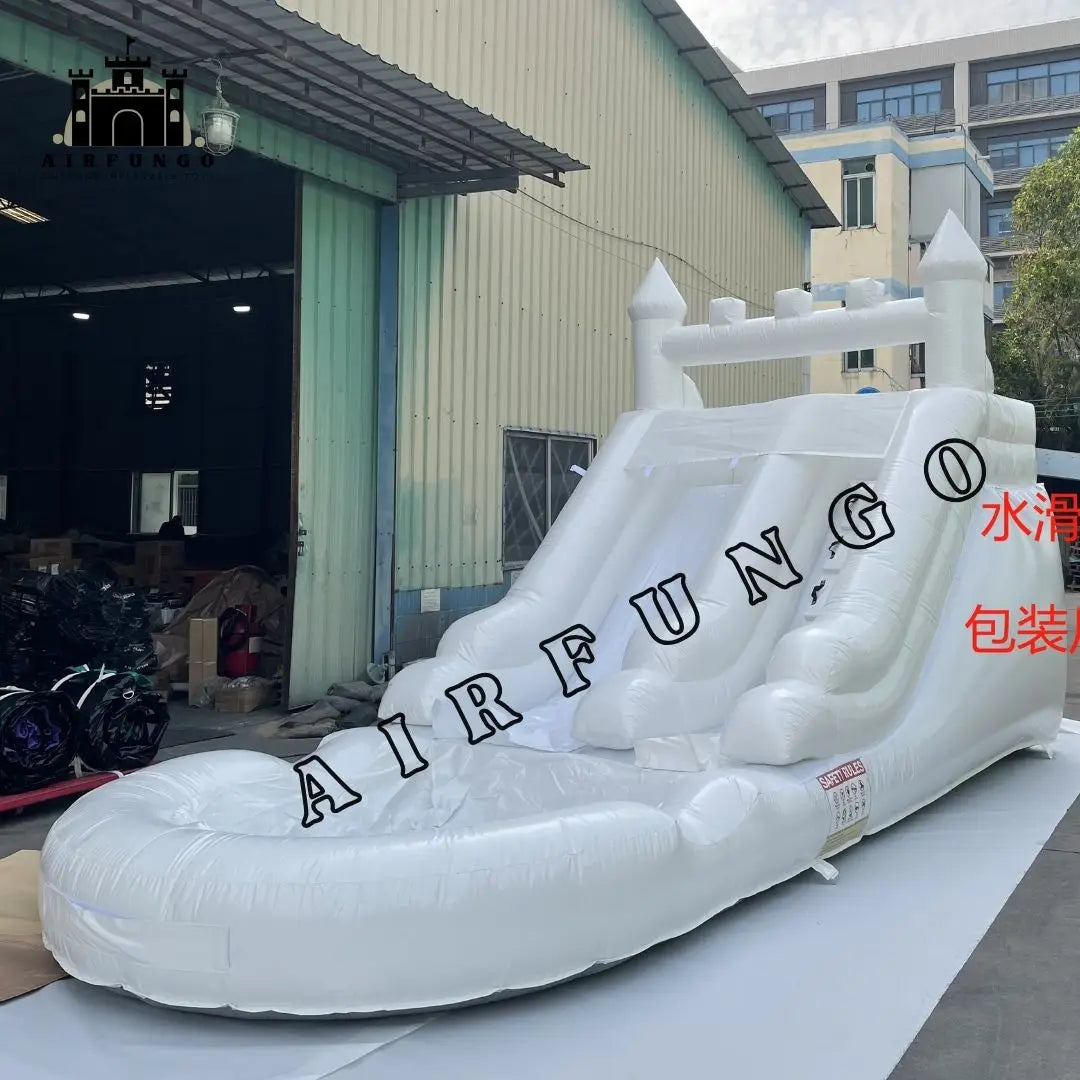 Tobogán Acuático Hinchable de Grado Comercial con Piscina de Salpicaduras, Castillo Hinchable para Adultos y Niños, Incluye Soplador, Personalizable