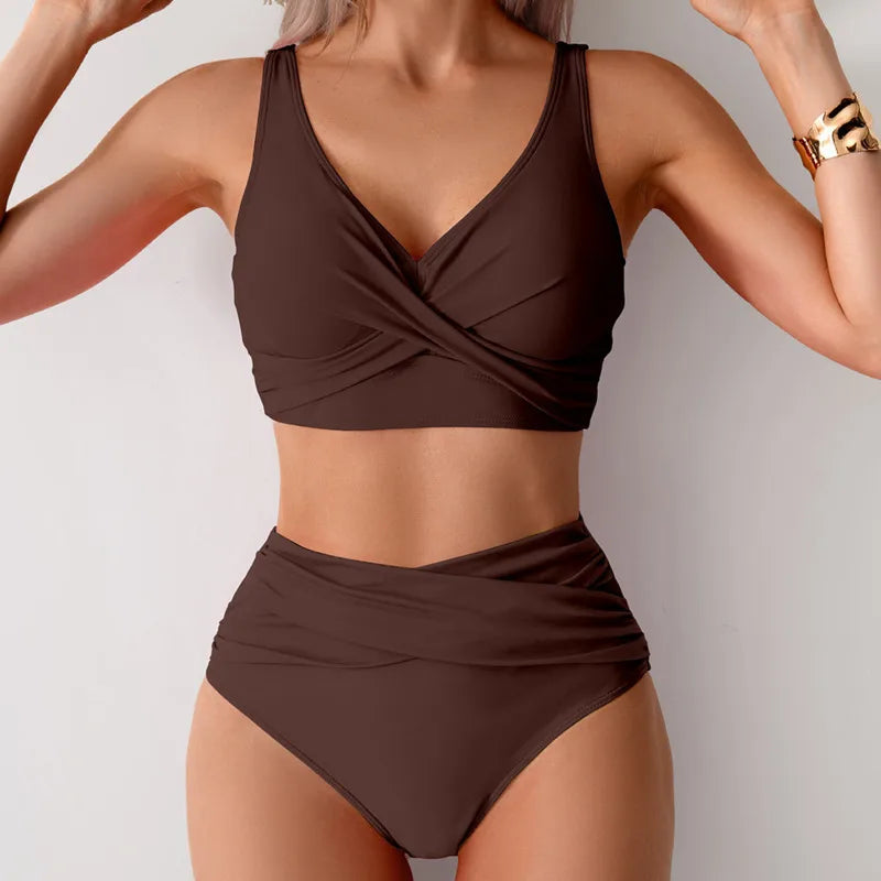 Summer Sexy Bikinis Push Up Swimsuits Women Swimwear For Female Beach Swim Wear Bathing Suits High Waist Bikini Set Pool Bather
