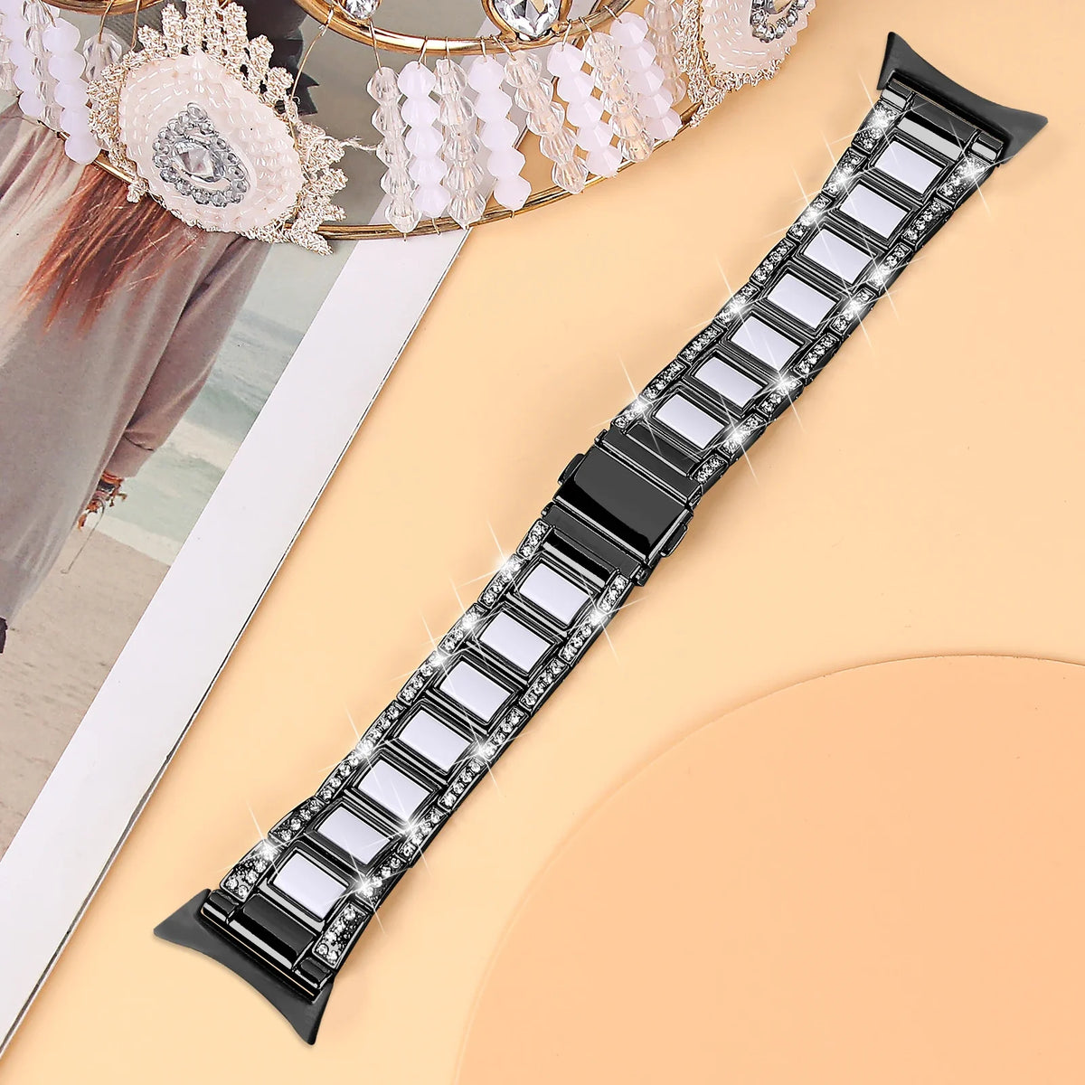 Google Pixel Watch 41mm Diamond Zinc Alloy Bracelet Band