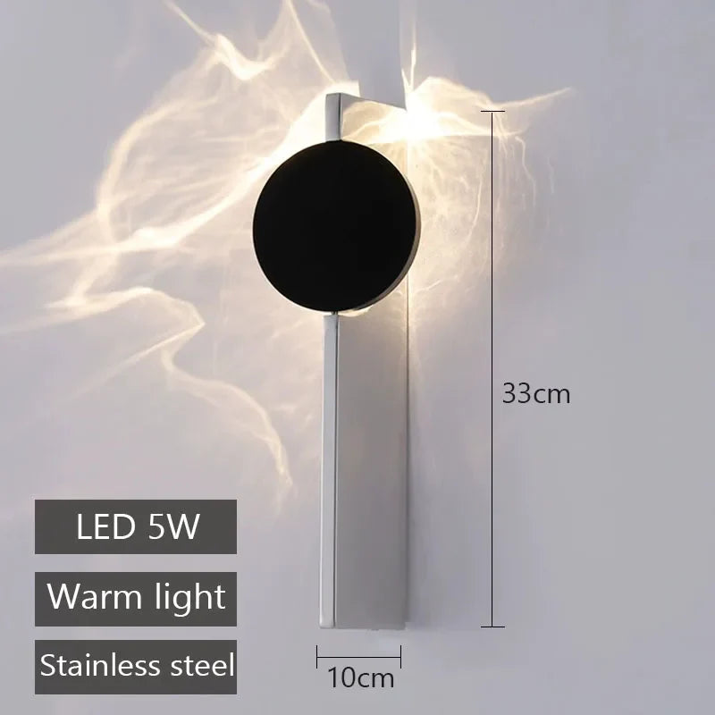 Aplique de pared LED moderno giratorio ondulado Lámpara de pared de acero inoxidable Apliques de pared de ambiente Luces de cabecera de dormitorio de hotel