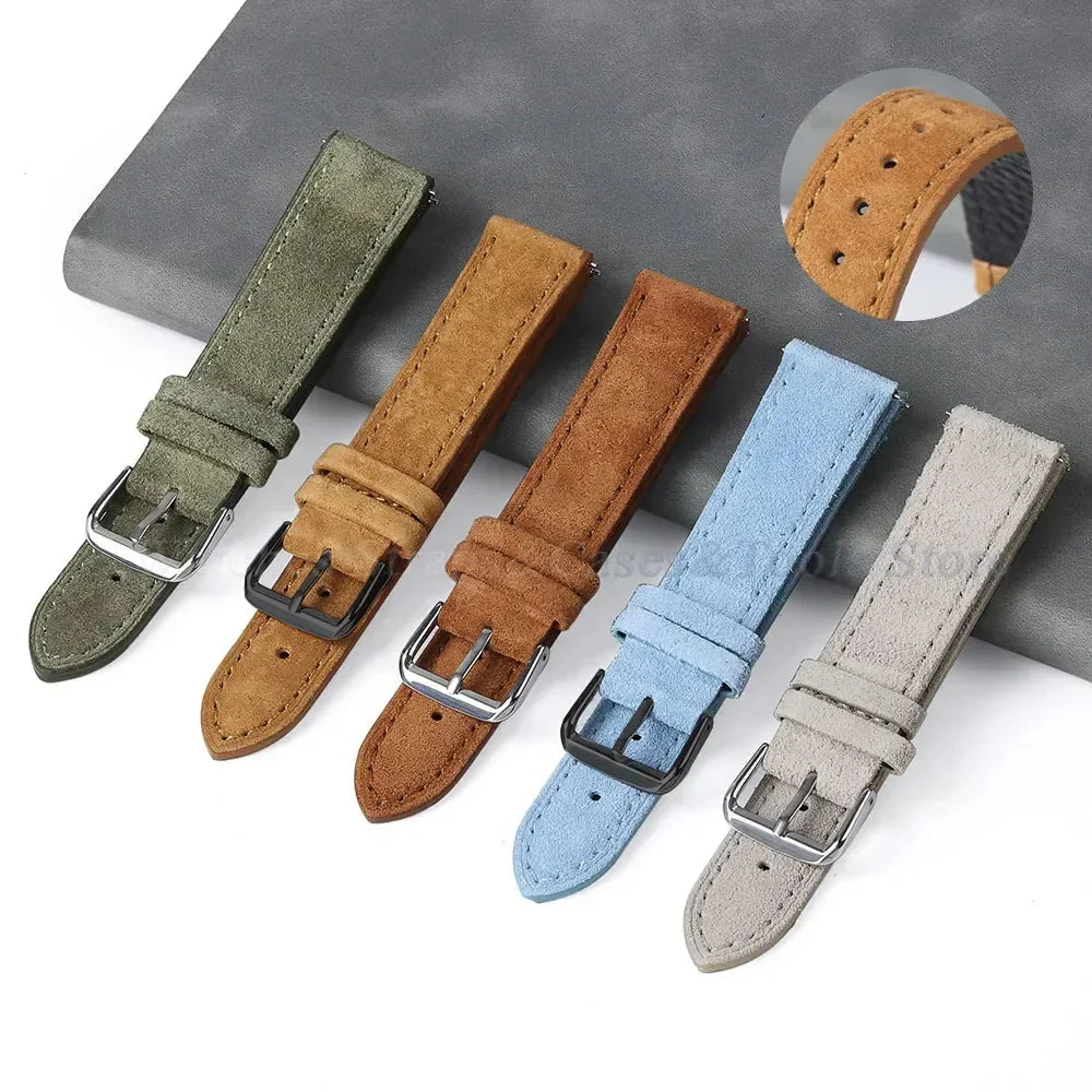 COROS Suede Leather Watch Band for COROS Smartwatch Unisex Comfort Strap