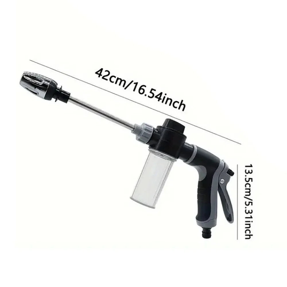 High-Pressure Water Gun with Foam Bottle – Garden & Window Cleaning Sprayer