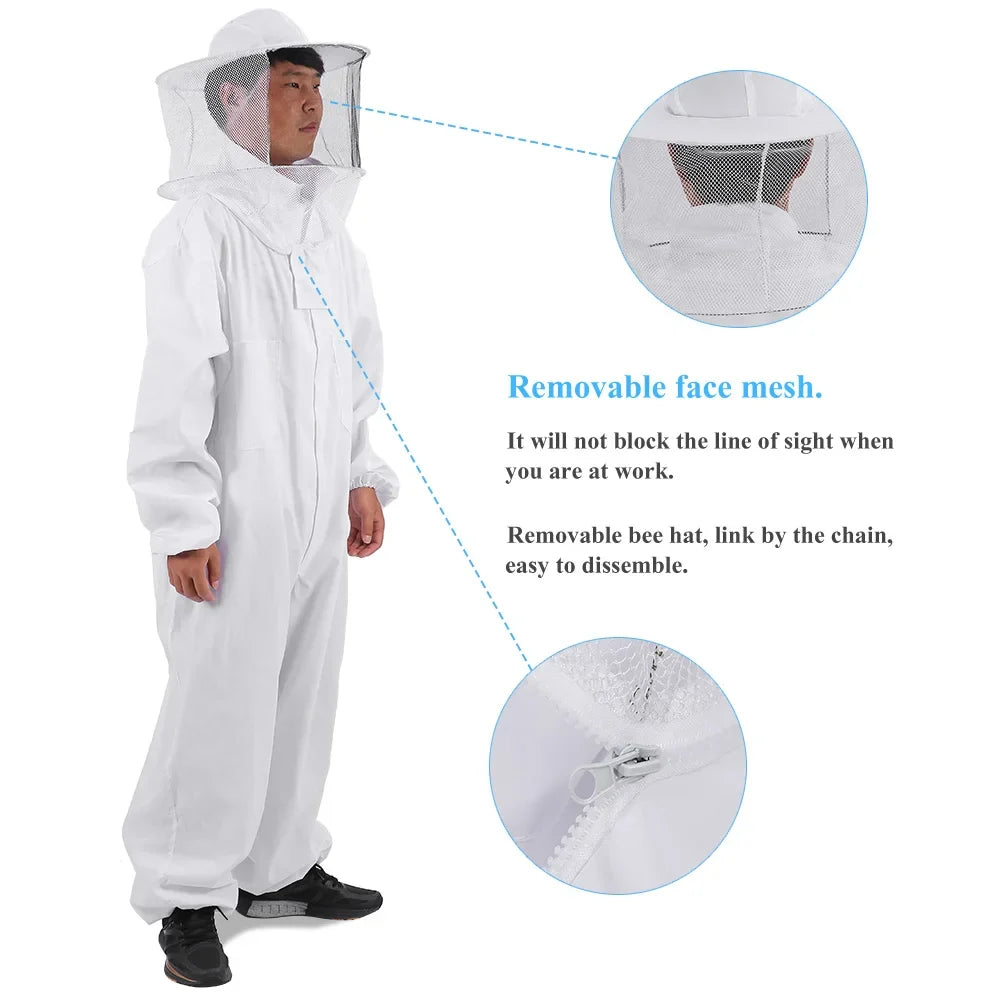 Traje de apicultor Traje protector de apicultor Equipo protector profesional de apicultura Apicultura Traje completo de apicultor Sombrero