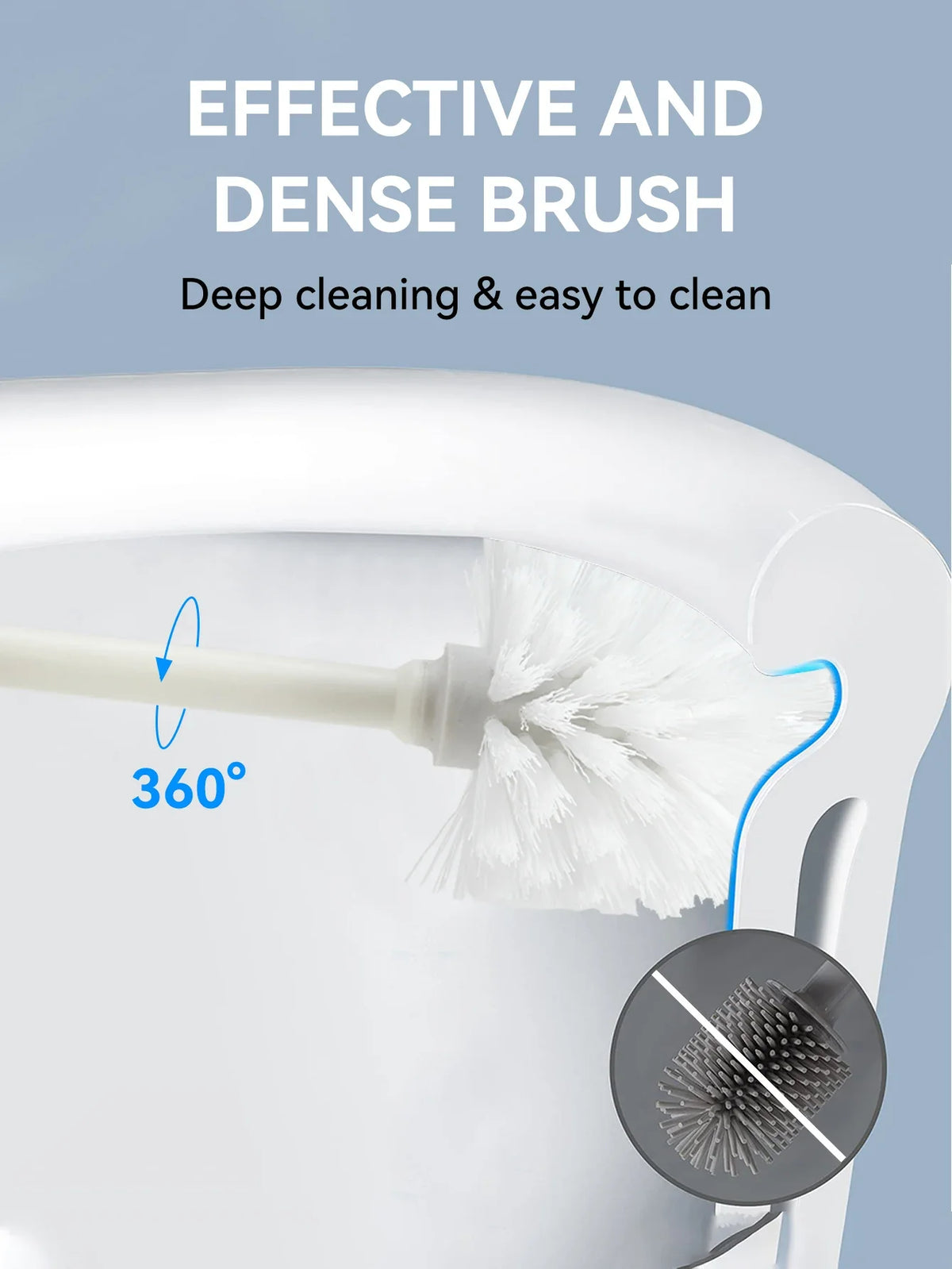 Cepillo de Inodoro de Plástico con Base, Cepillo de Limpieza de Inodoro de Mango Largo para WC, Accesorios de Baño, Herramientas de Limpieza