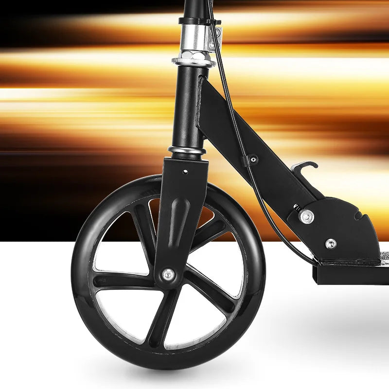 Foldable Adult Kick Scooter – Portable Scooter with Handbrake