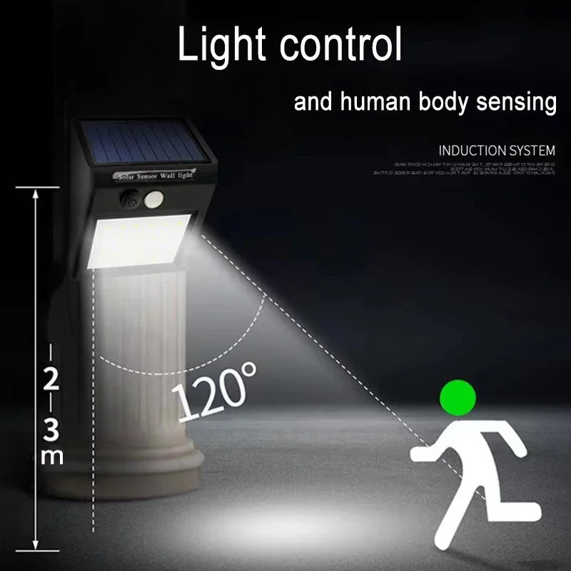 20-40LED Solar Lights Outdoor With 3 Mode Waterproof Motion Sensor Security Lighting LED Wall Street Lamp for Garden Porch Light