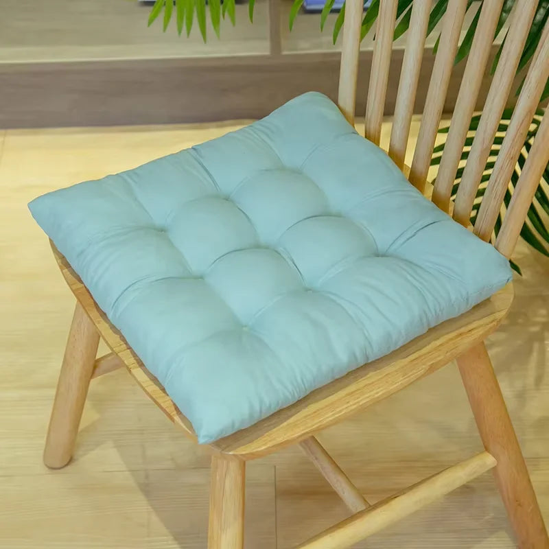 Cojín cuadrado de asiento de 40x40cm, cojines de interior con lazos, alfombrilla de silla suave, cómoda y antideslizante para escritorio de oficina YY098