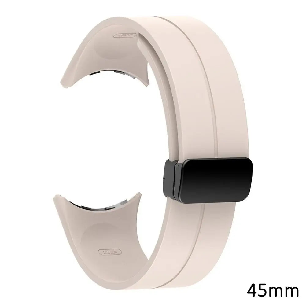 Google Pixel Watch Magnetic Silicone Folding Buckle Band