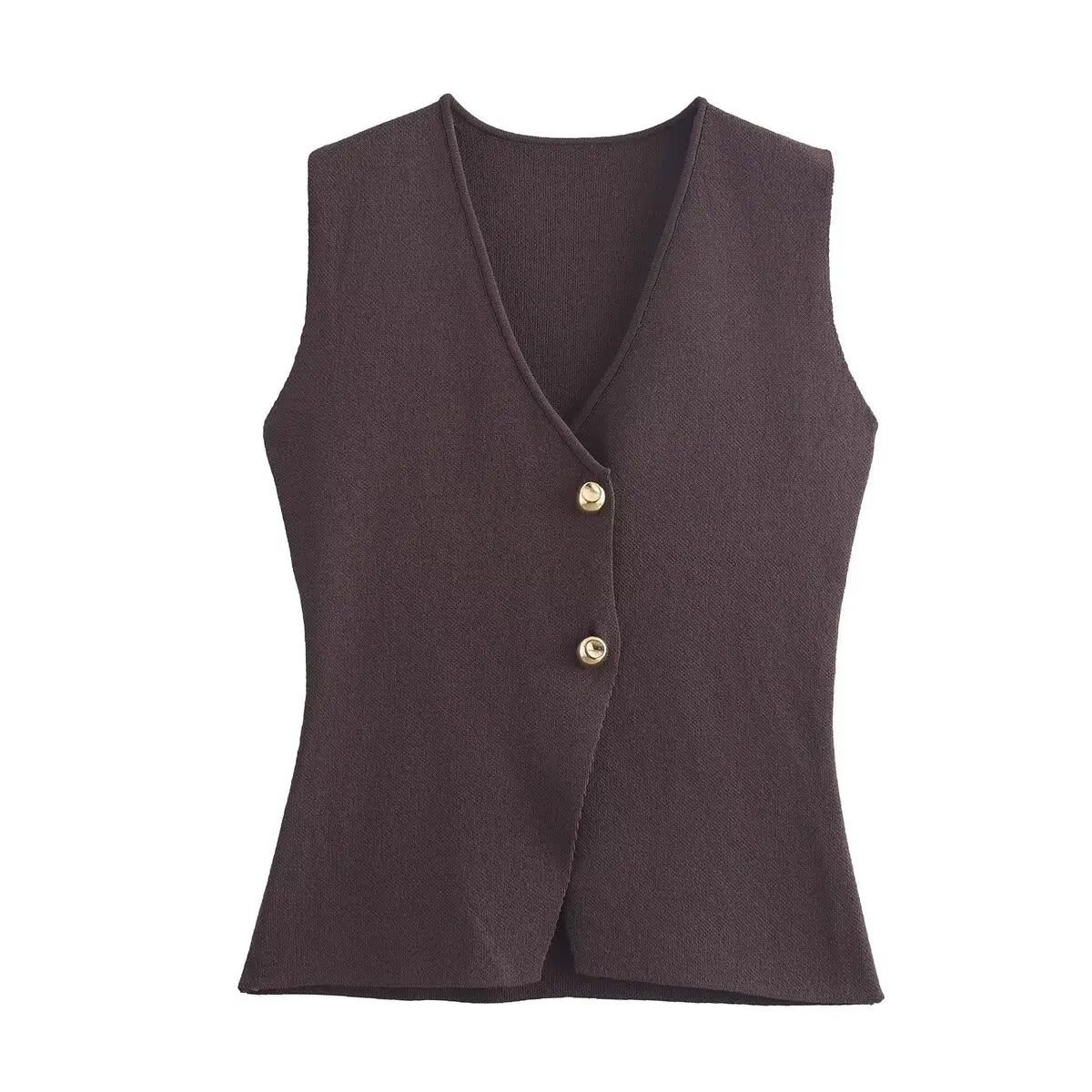 HH 2025 Women Skirt Set Wine Red Knitted V-Neck Sleeveless Slim Vest +Solid High Waist Zipper Patchwork Long Skirt Street