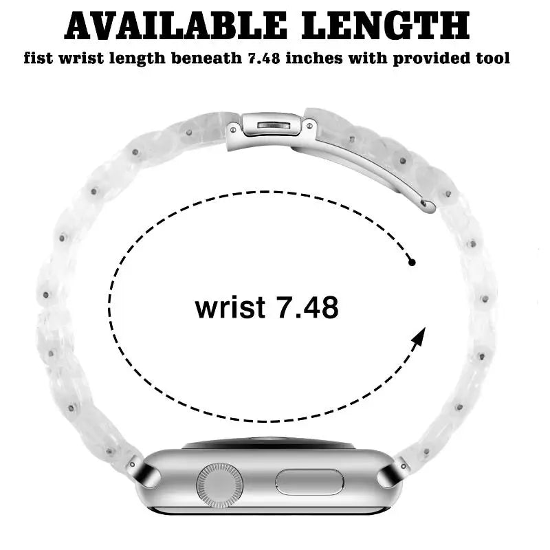 Samsung Galaxy Clear Plastic Link Watch Band – For Watch8/Watch8 Classic/Watch9/Ultra/Ultra2