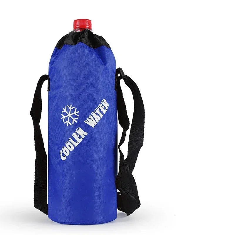 Bolsa Térmica Portátil con Correas de Transporte, Funda Aislante de Tela Oxford, Película de Aluminio, para Viajes, Camping, Mantiene las Bebidas Frías/Calientes