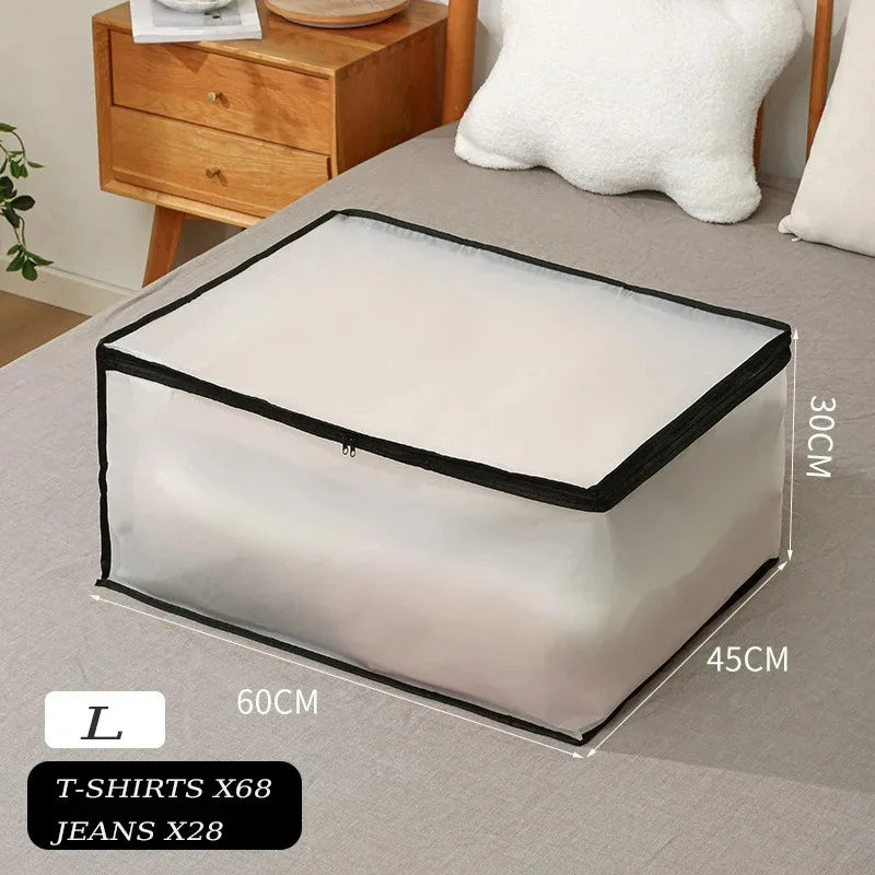 Underbed Storage Bag Foldable Quilt Bag Wardrobe Clothes Storage Box Dustproof Organizer Large Capacity Quilt Storage Bag