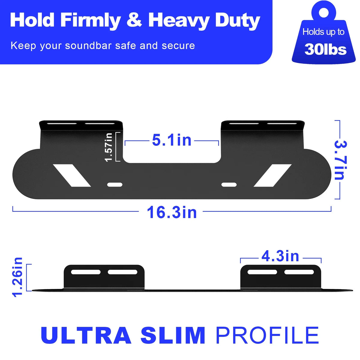 Soundbar Wall Mount Bracket for Sonos Beam Soundbar Compatible with Sonos Beam Gen1 & Gen2 Soundbar Speaker Wall Holder