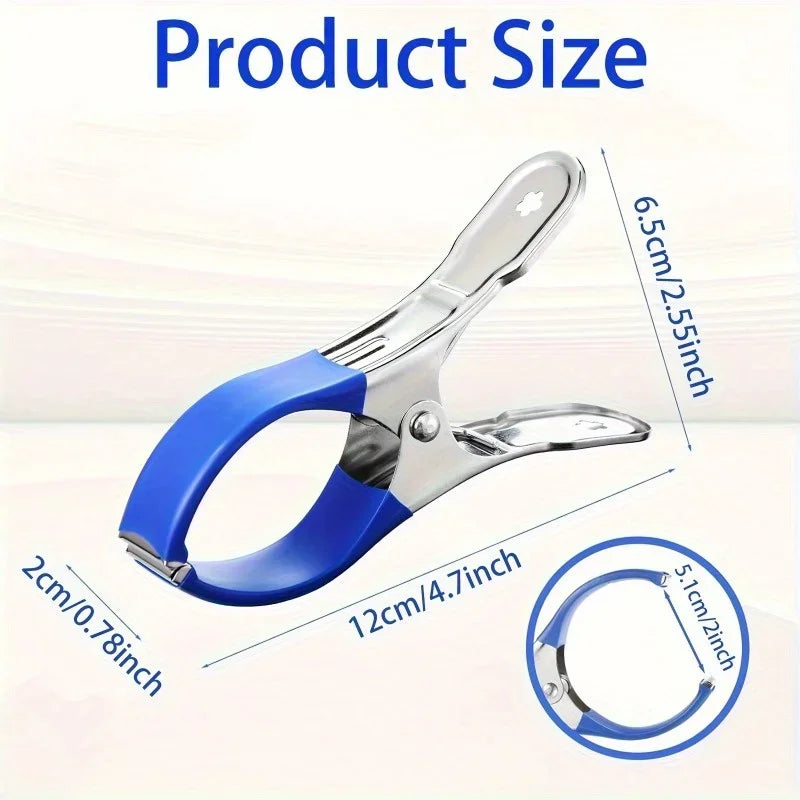 12 clips duraderos de acero inoxidable para cubiertas de piscina con mango de plástico azul - Adecuados para cubiertas de piscinas elevadas y fotografía