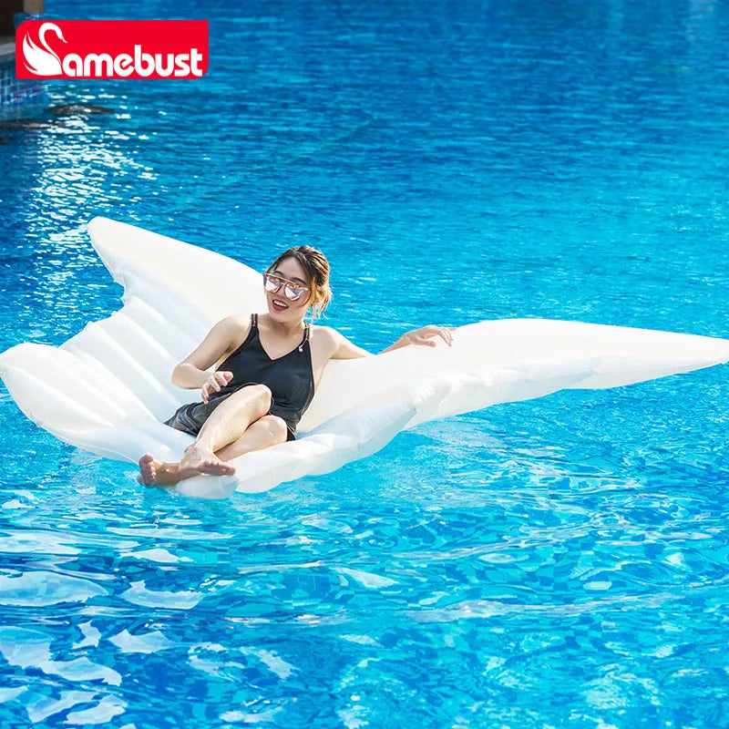 Camebust balsa inflable PVC Fila flotante mariposa flotadores de piscina alas de ángel flotante de agua