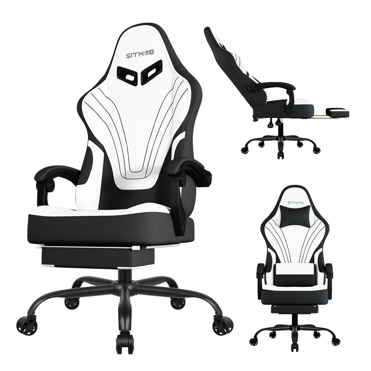 Gaming Chair, Big and Tall Gaming Chairs for Adults with Footrest and Lumbar Support, Comfortable Ergonomic Computer Chair